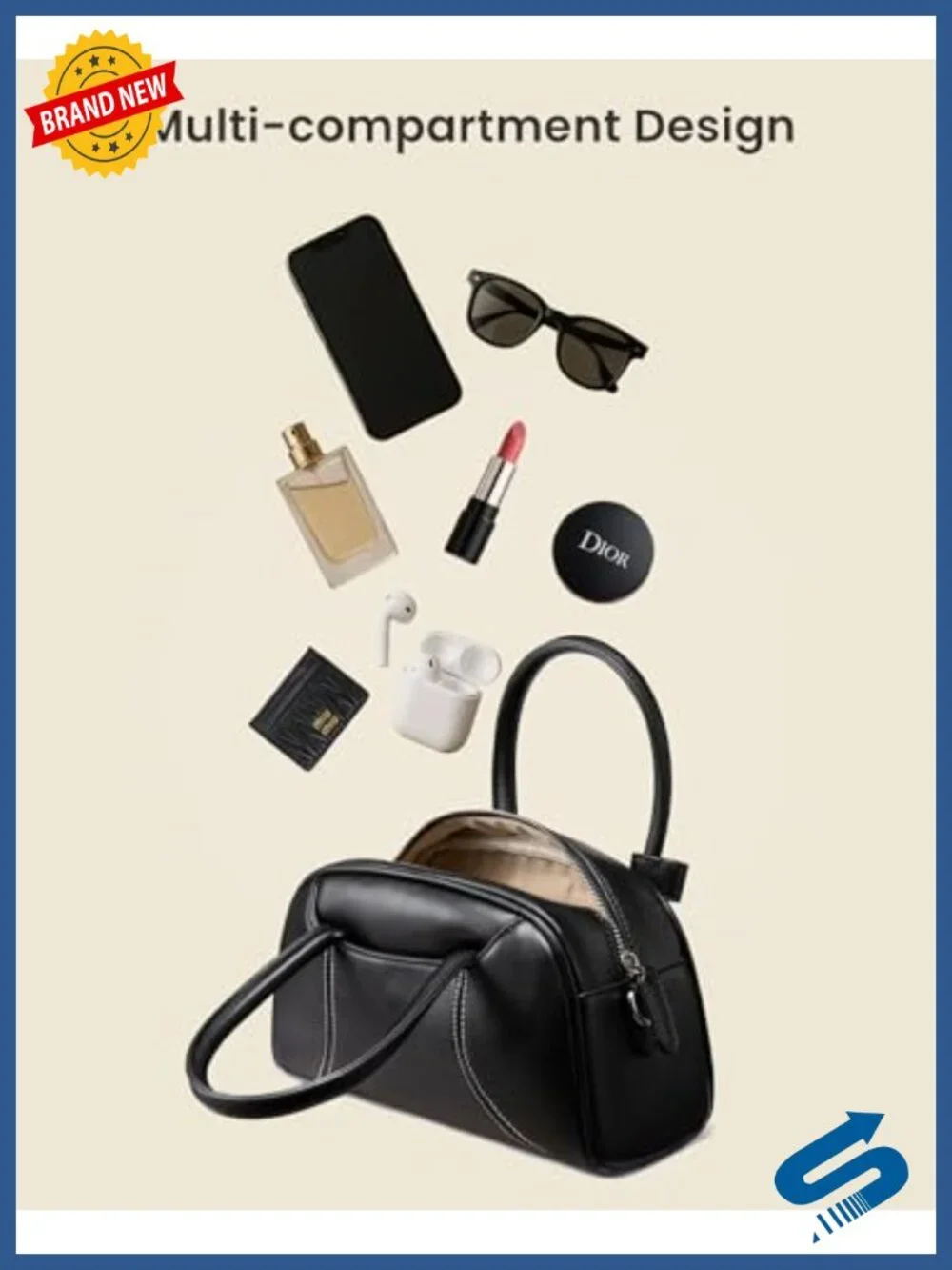 Womens Crossbody Bag RFID Blocking Faux Leather Mini Hobo Purse 3-in-1